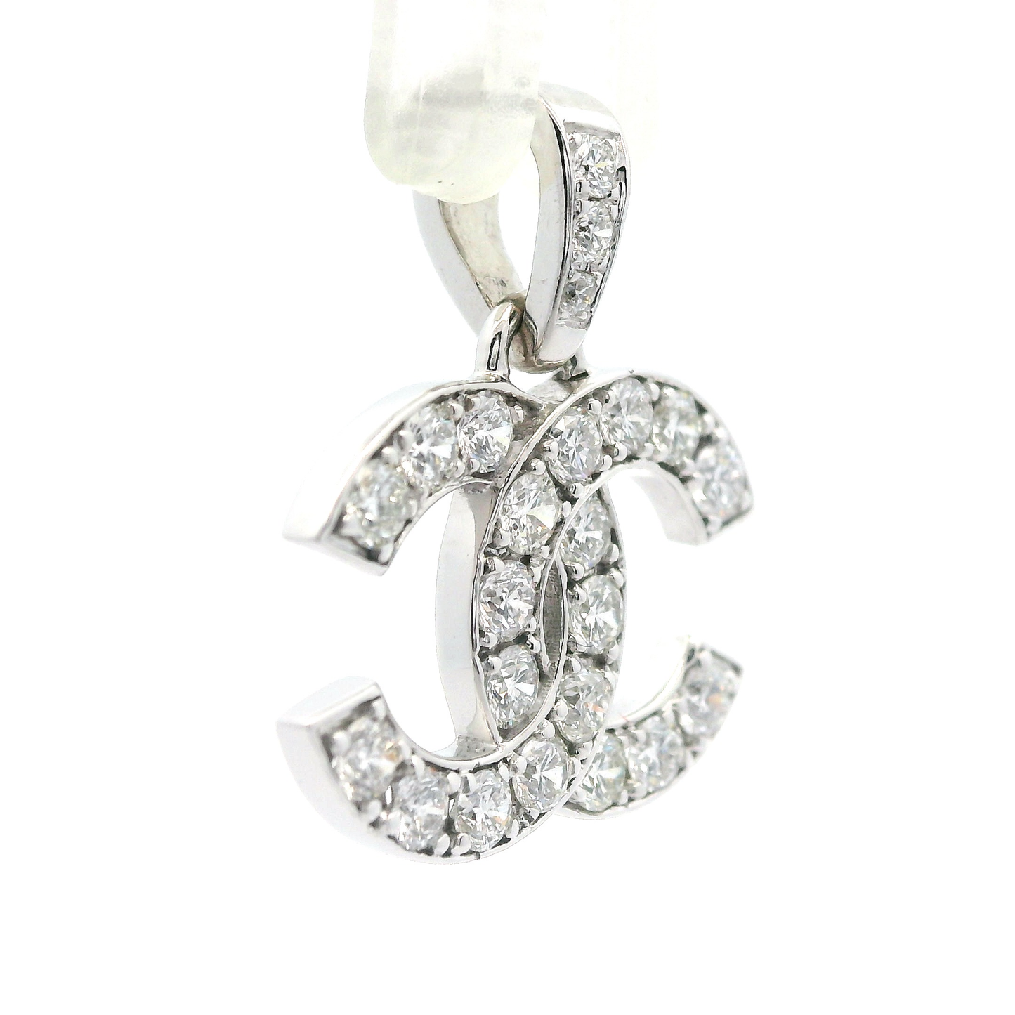 C Design Lab Grown Diamond Pendant 14K White Gold Women, DEF VVS CVD Diamond Pendant Necklace