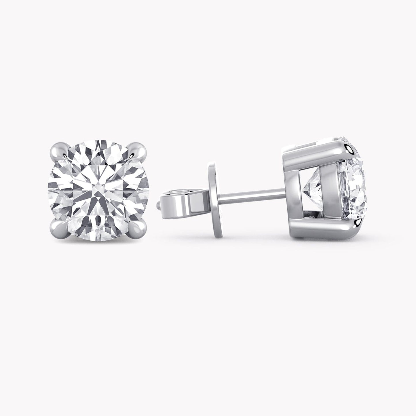 2CT Diamond Stud Earrings Lab Gown CVD IGI Certified Diamonds EF VS1