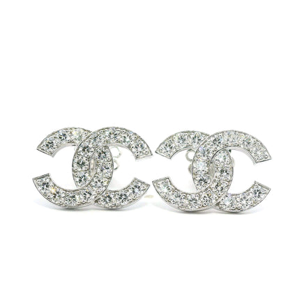 C Design Lab Grown Diamond Earring 14K White Gold Women, DEF VVS CVD Diamond Stud