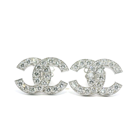 C Design Lab Grown Diamond Earring 14K White Gold Women, DEF VVS CVD Diamond Stud