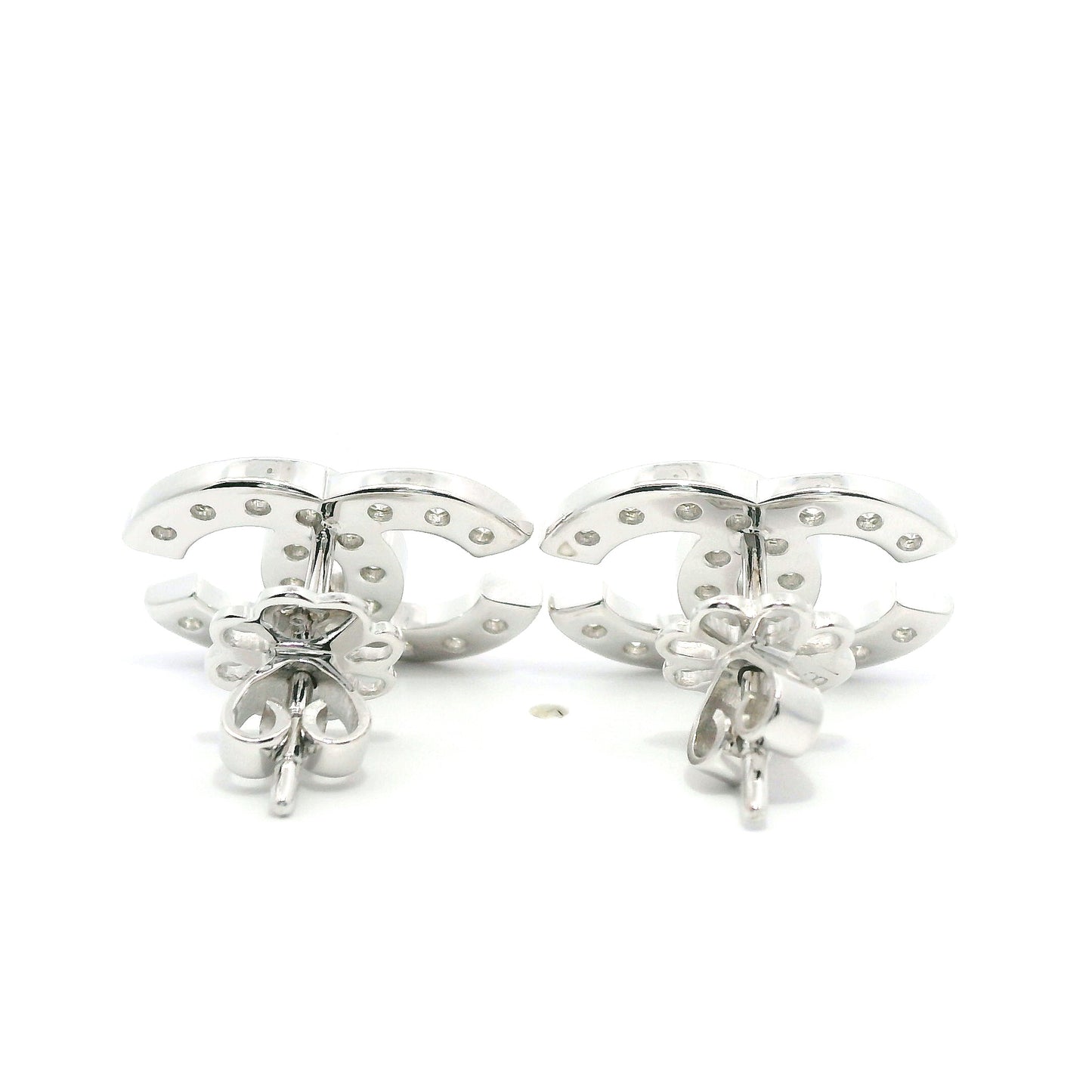 C Design Lab Grown Diamond Earring 14K White Gold Women, DEF VVS CVD Diamond Stud