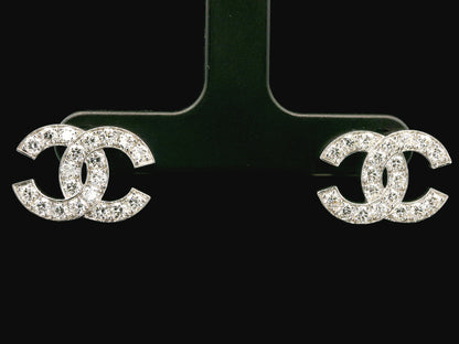 C Design Lab Grown Diamond Earring 14K White Gold Women, DEF VVS CVD Diamond Stud