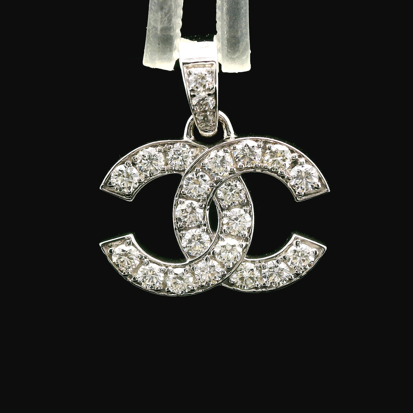 C Design Lab Grown Diamond Pendant 14K White Gold Women, DEF VVS CVD Diamond Pendant Necklace