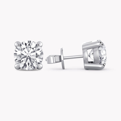 2CT Diamond Stud Earrings Lab Gown CVD IGI Certified Diamonds EF VS1