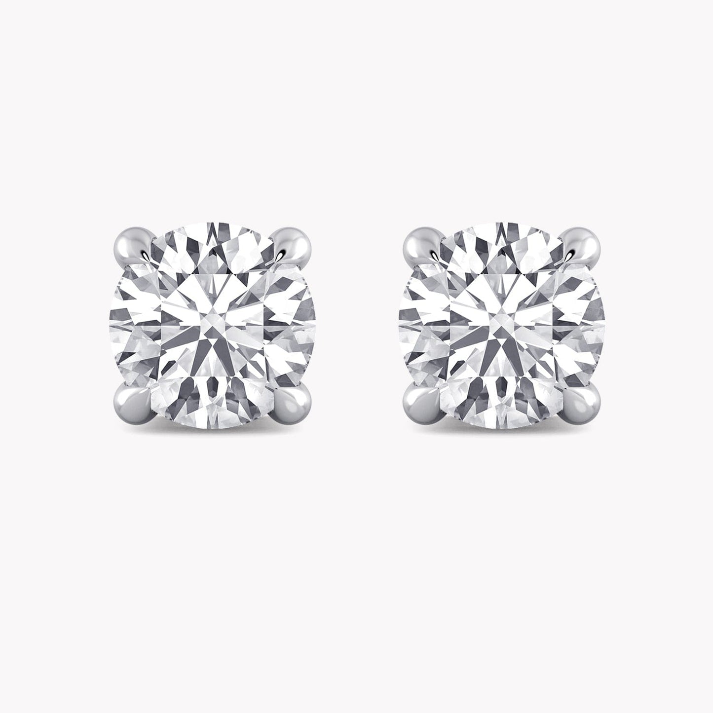 2CT Diamond Stud Earrings Lab Gown CVD IGI Certified Diamonds EF VS1